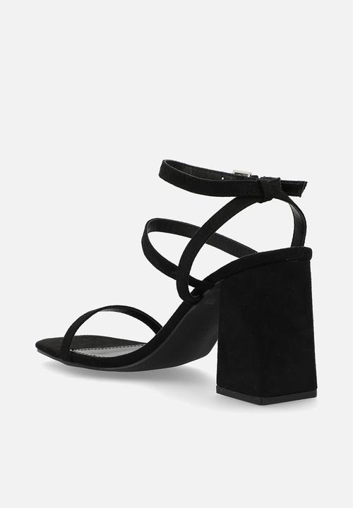 Raid London - Jeeya block ankle strap heel - black 
