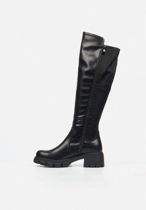 Miss Black - Odyssey 8 chunky stretch long boot - black