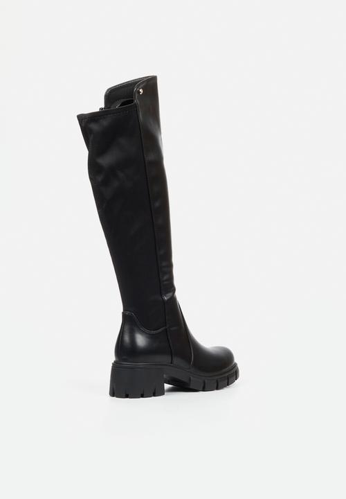 Miss Black - Odyssey 8 chunky stretch long boot - black