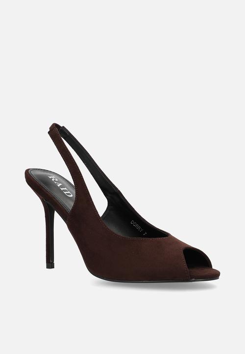 Raid London - Dorry stiletto slingback heel - brown suede