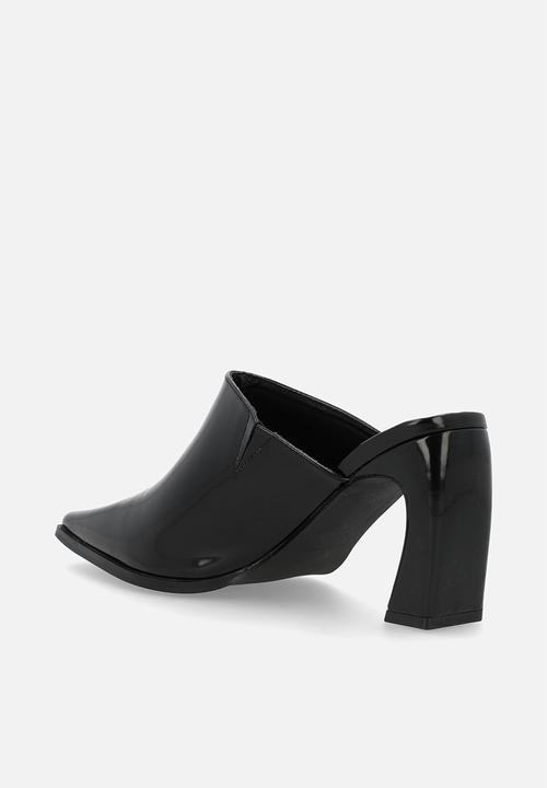 Raid London - Hania block mule heel - black box pu