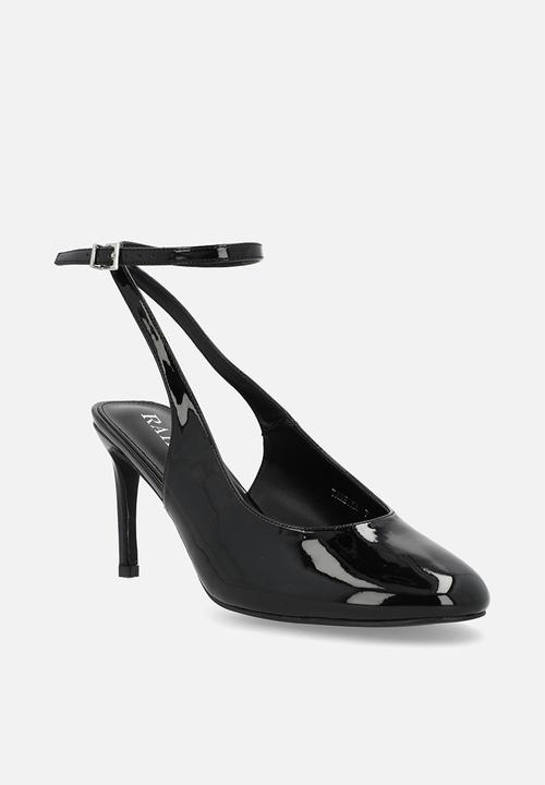 Raid London - Tameika stiletto ankle strap heel - black