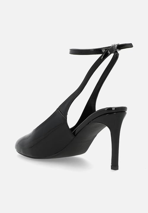 Raid London - Tameika stiletto ankle strap heel - black
