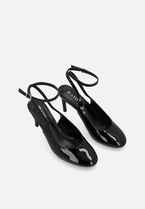 Raid London - Tameika stiletto ankle strap heel - black