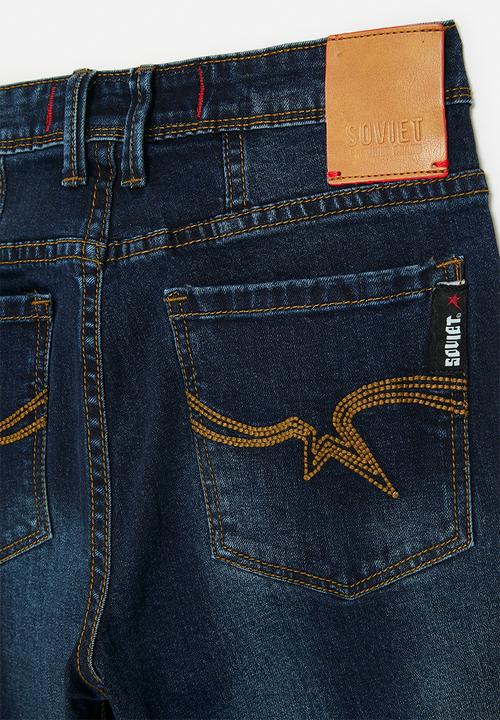 SOVIET - Boys skinny fashion denim - dk indigo