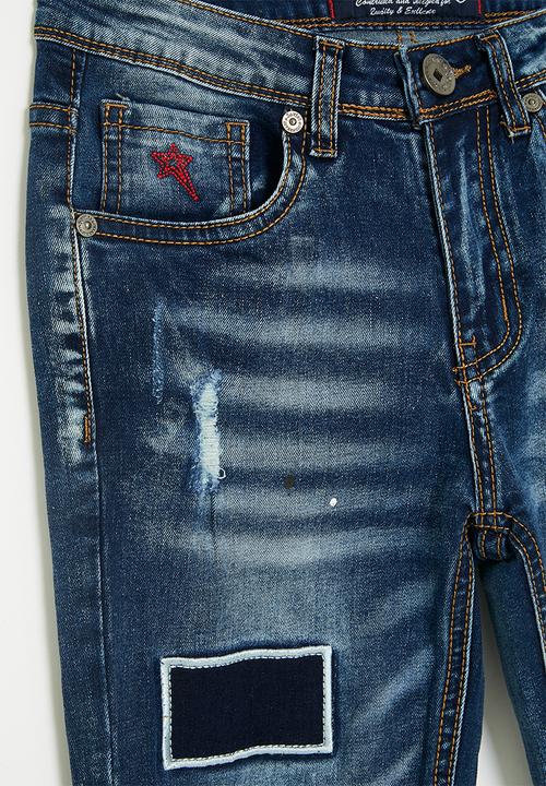 SOVIET - Boys skinny fashion denim - dk indigo