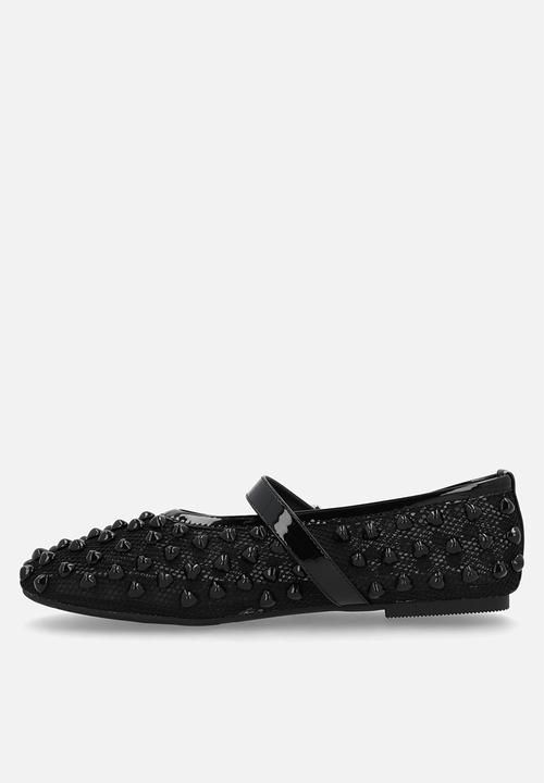 Raid London - Karson mary-jane pump - black mesh 