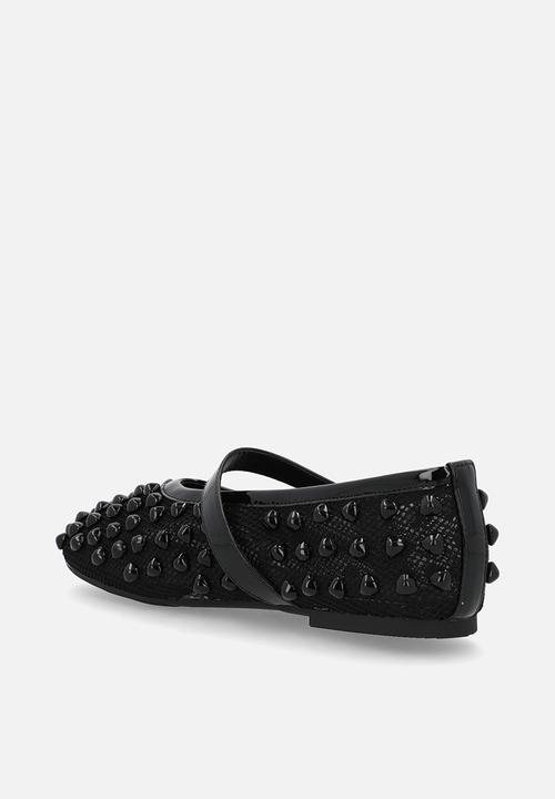 Raid London - Karson mary-jane pump - black mesh 