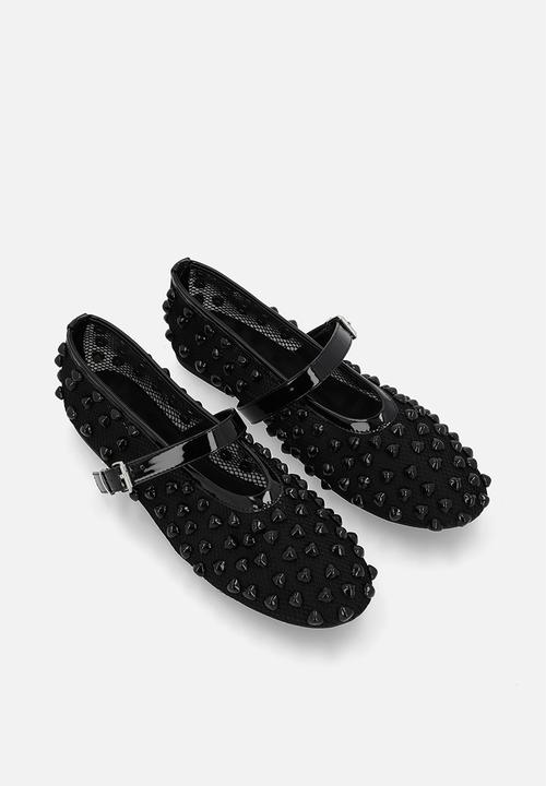 Raid London - Karson mary-jane pump - black mesh 