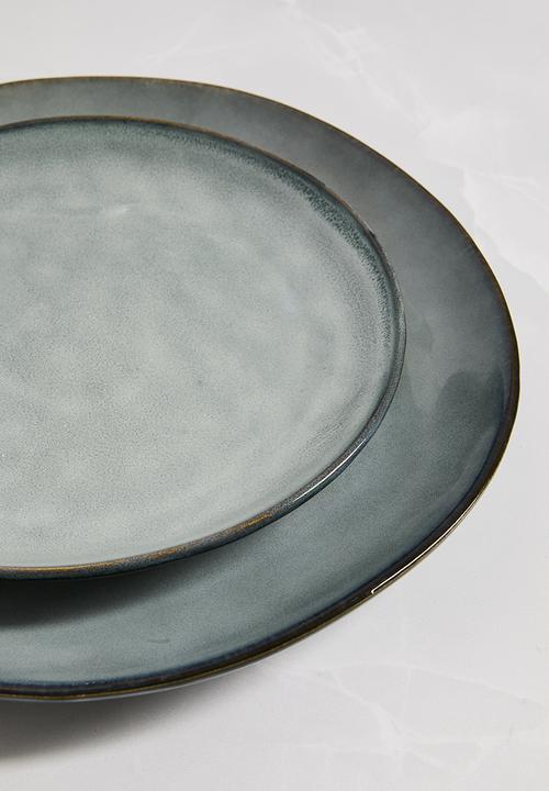 Excellent Houseware - Glazey 16piece  dinnerware set - blue