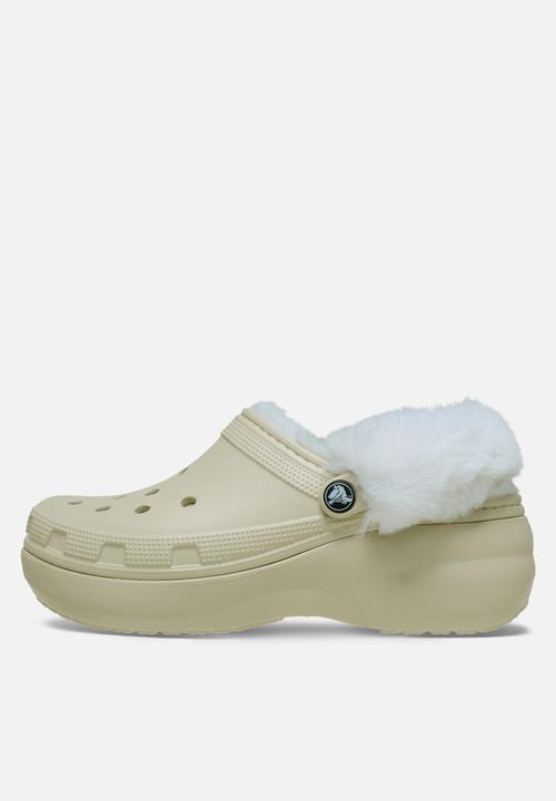 Crocs - Classic Platform fuzz lined clog - brown
