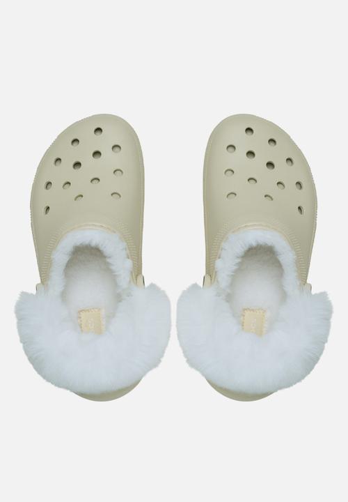 Crocs - Classic Platform fuzz lined clog - brown