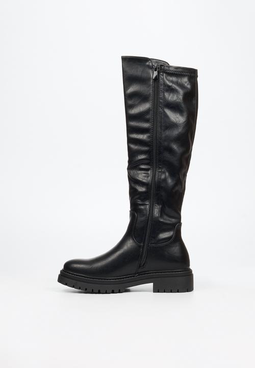 Rock & Co - Globe 1 chunky stretch long boot - black