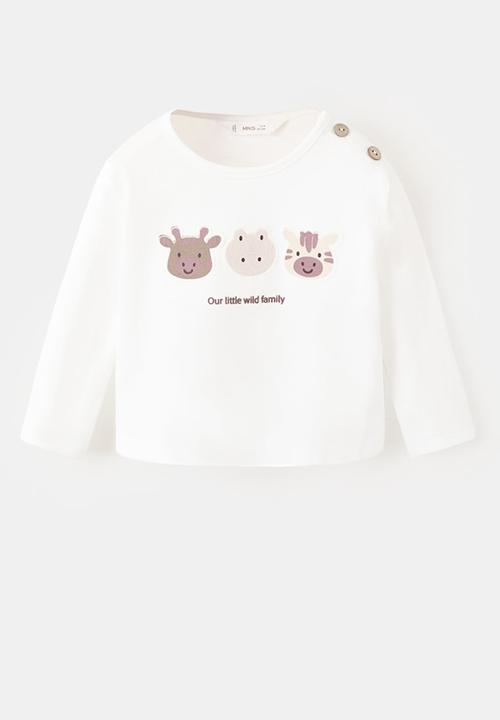 MANGO - T-Shirt FAMILY - Natural