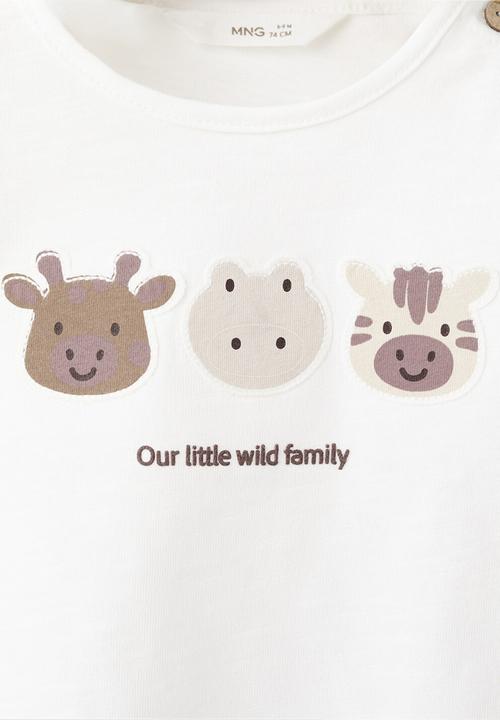MANGO - T-Shirt FAMILY - Natural