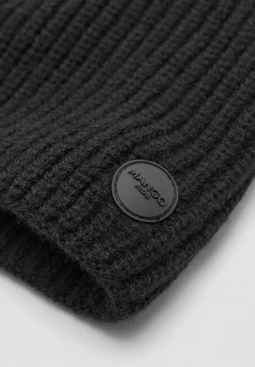 MANGO - Knit scarf - black