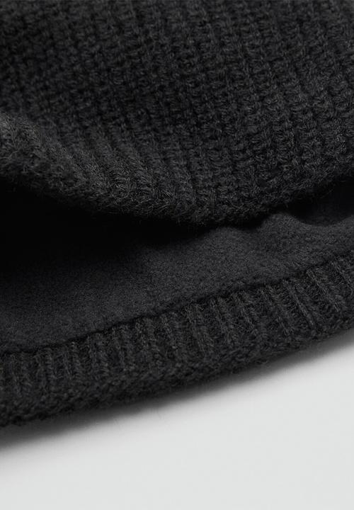 MANGO - Knit scarf - black