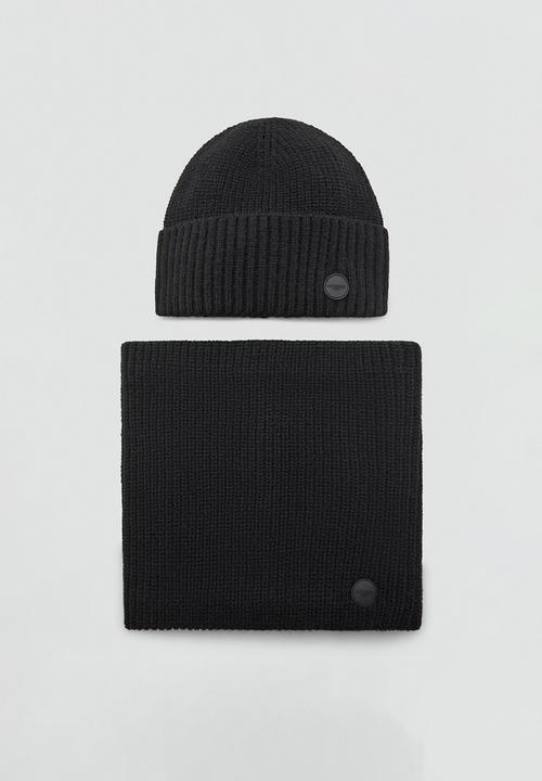 MANGO - Knit scarf - black