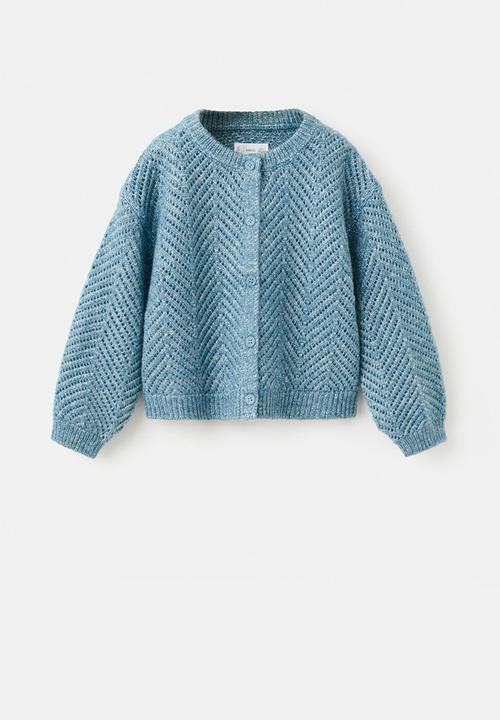 MANGO - Cardigan CRISSY - Turquoise / Aqua