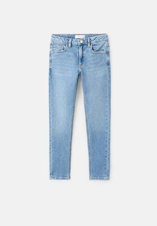 MANGO - Jeans SLIM - Open Blue