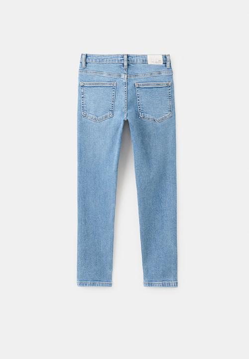 MANGO - Jeans SLIM - Open Blue