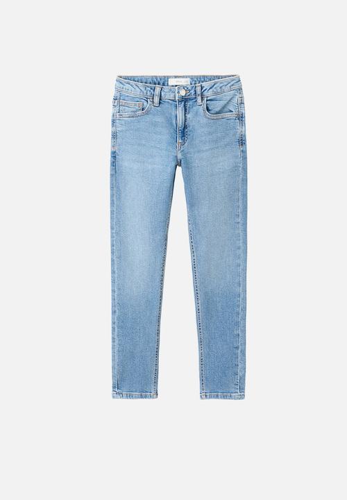 MANGO - Jeans SLIM - Open Blue
