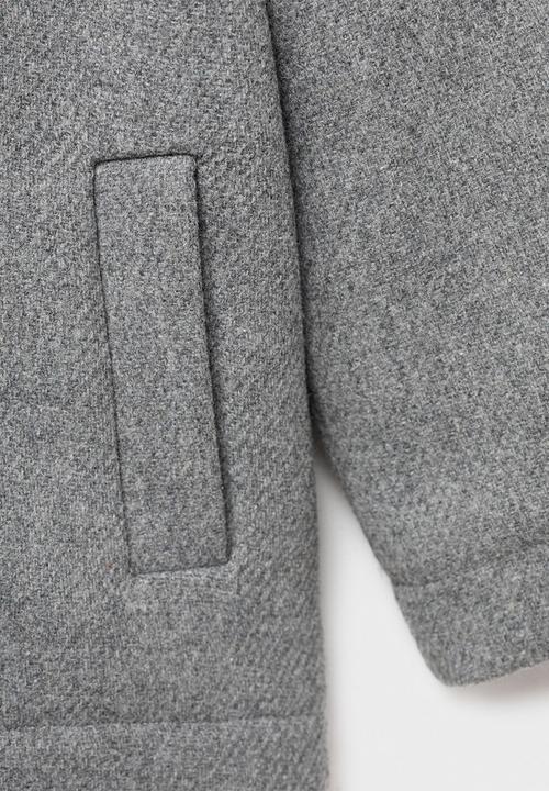 MANGO - Coat lucio - gray