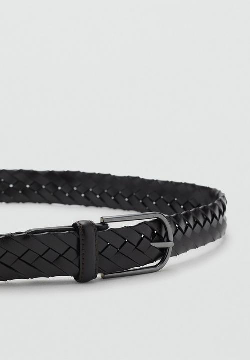 MANGO - Belt braid - Dark Brown