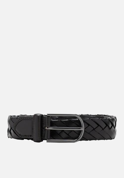MANGO - Belt braid - Dark Brown