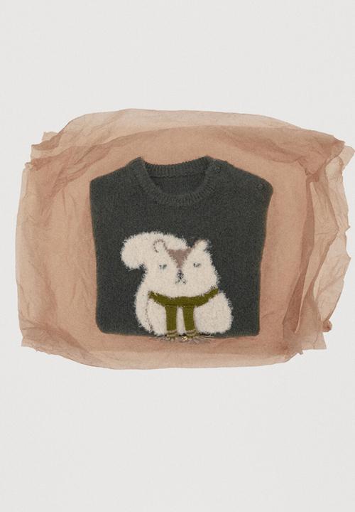MANGO - Sweater TEDDY - Dark Green