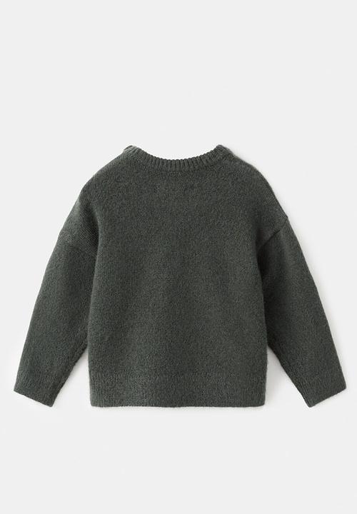 MANGO - Sweater TEDDY - Dark Green