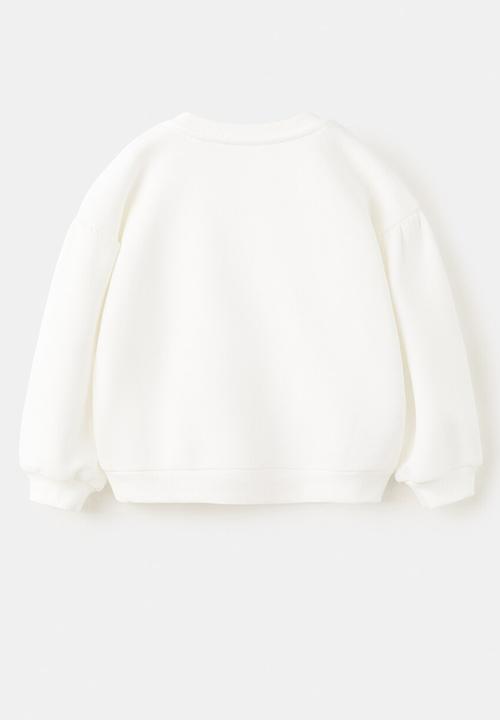 MANGO - Sweatshirt FLOR - Natural