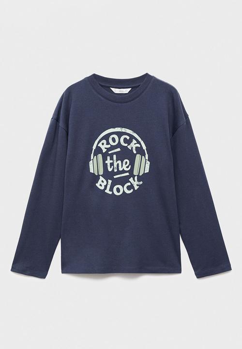 MANGO - T-Shirt CITIES - Navy