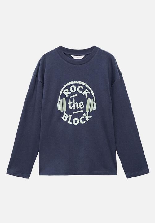 MANGO - T-Shirt CITIES - Navy