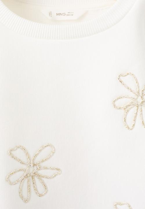 MANGO - Sweatshirt FLOR - Natural