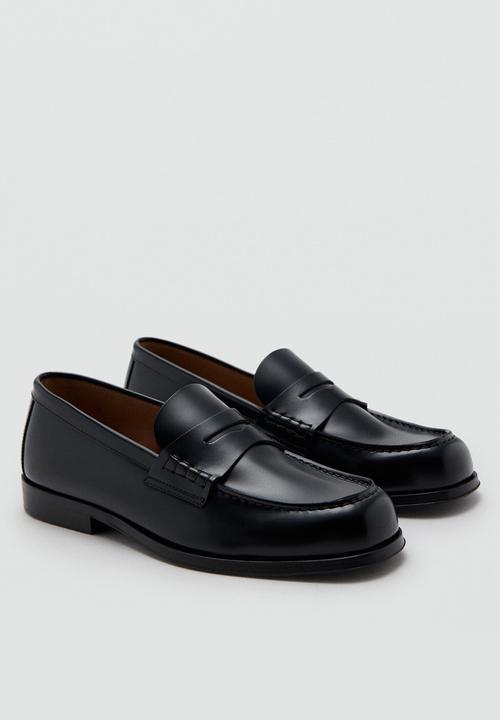 MANGO - Mocasin loafer - black leather