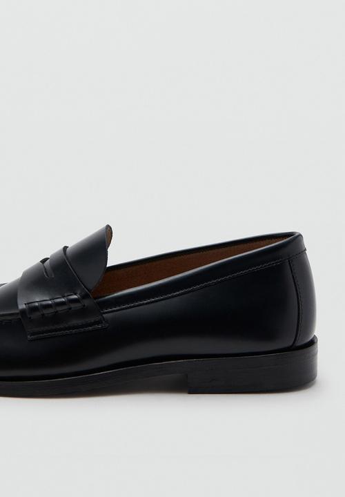 MANGO - Mocasin loafer - black leather