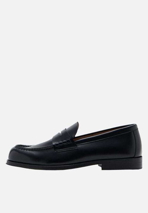 MANGO - Mocasin loafer - black leather