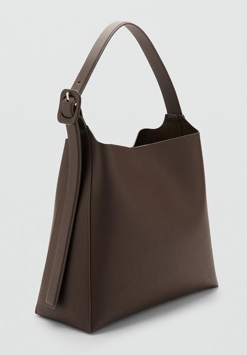 MANGO - Winnie shoulder bag - dark brown