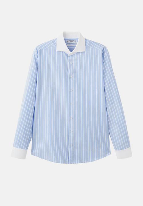 MANGO - Shirtsarria - Sky-Blue