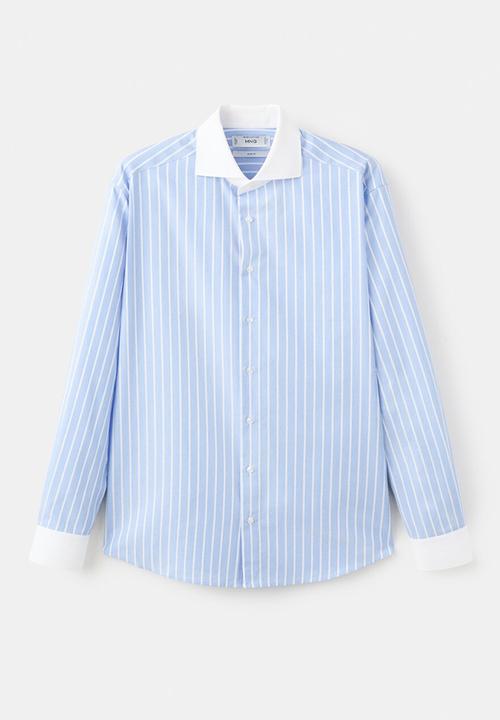 MANGO - Shirtsarria - Sky-Blue