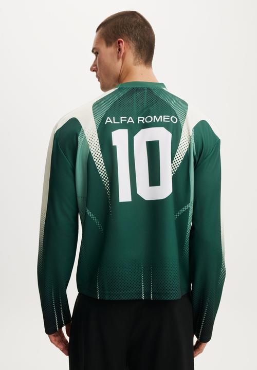 Cotton On - Ls Alfa Romeo Jersey - Lcn Alf Evergreen / Alfa Romeo - 10