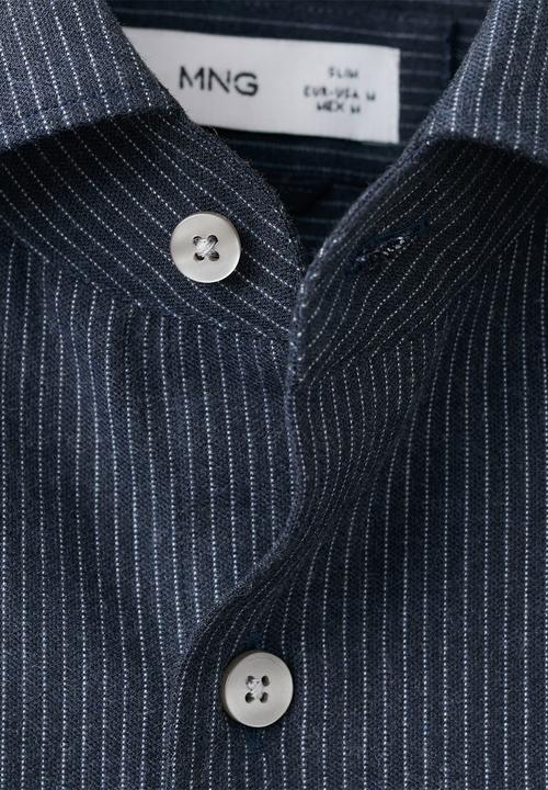 MANGO - Shirtares - Navy Blue