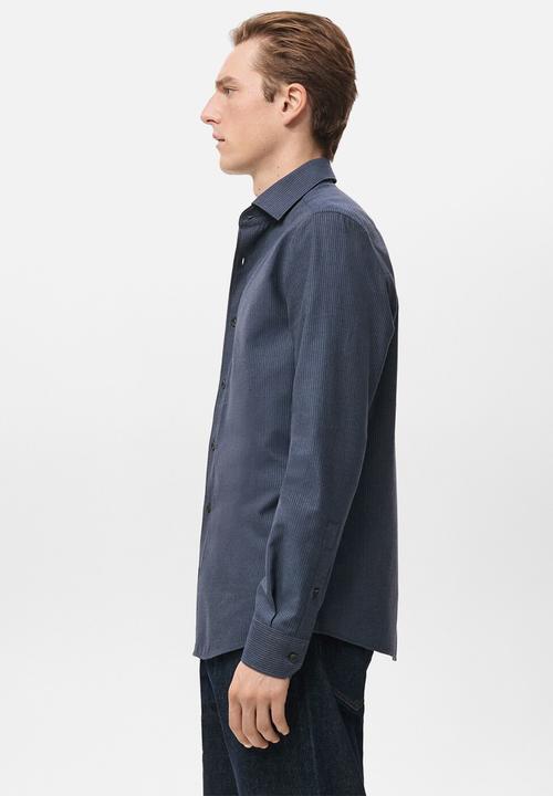 MANGO - Shirtares - Navy Blue