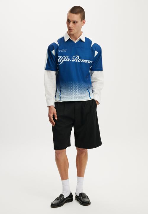 Cotton On - Alfa Romeo Football Jersey - Lcn Alf Royal Blue / Alfa Romeo - Crest Panel