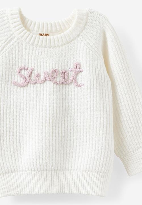 Cotton On - Organic Knit Sweater - Milk/Sweet