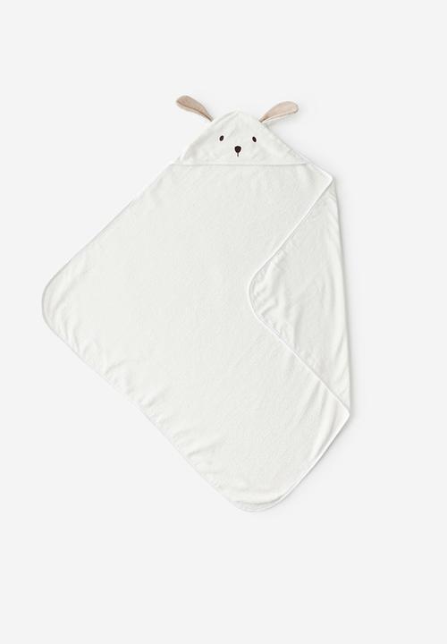 Cotton On - Organic Baby Snuggle Towel - Milk/Bunny