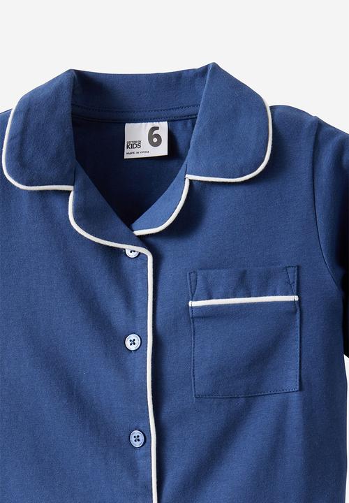 Cotton On - Purdy short long pyjama set - deep dive /vanilla