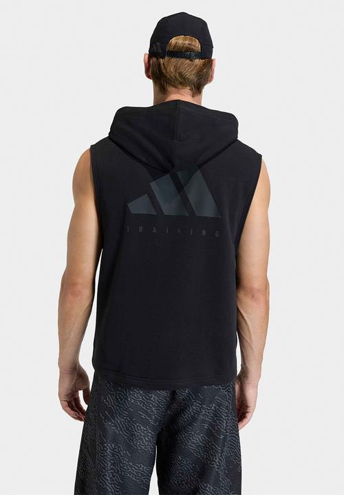 DROP ARMS HOOD - BLACK
