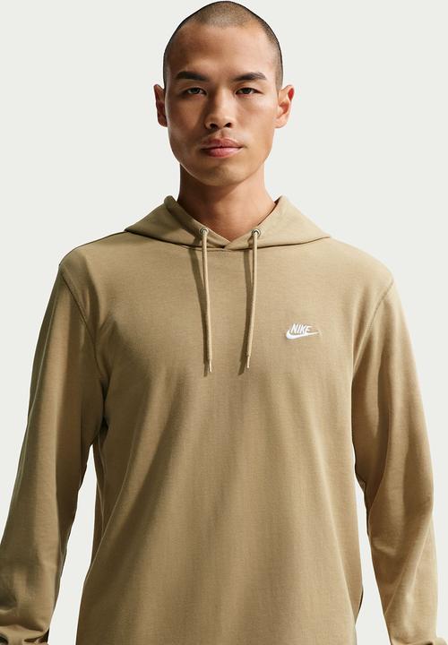 Nike - NSW Club  Knit Pullover Hoodie -Taupe